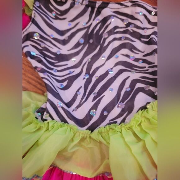 COSTUME Gallery Girls Dance Costume Cha Cha  Small Child - Picture 2 of 5